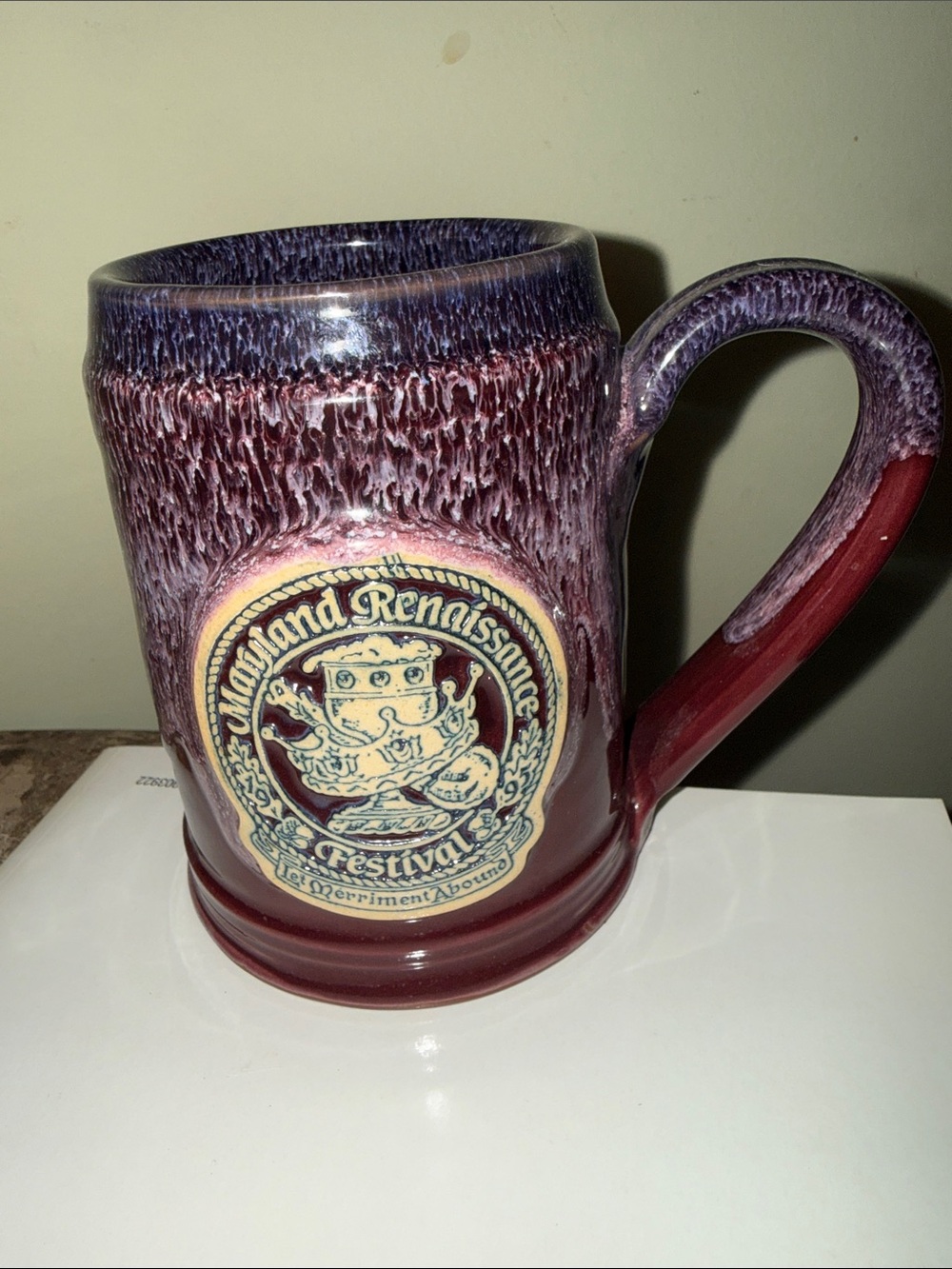 Maryland Renaissance Festival Ceramic Mug - Purple/Burgundy